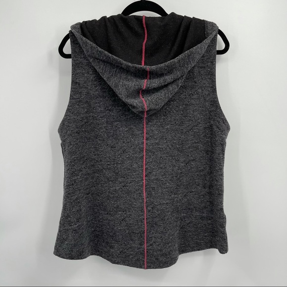 Eileen Fisher Asymmetric Zip Hoodie Size L Gray - Picture 3 of 14